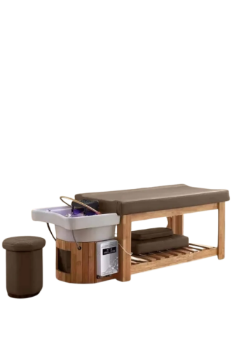 Lit massage et HeadSpa en bois Asahi